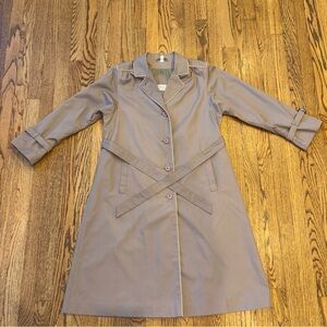 Vintage 70s Fleet Street Womens Trench Coat/Raincoat Nude Size 9/10 Cotton Blend